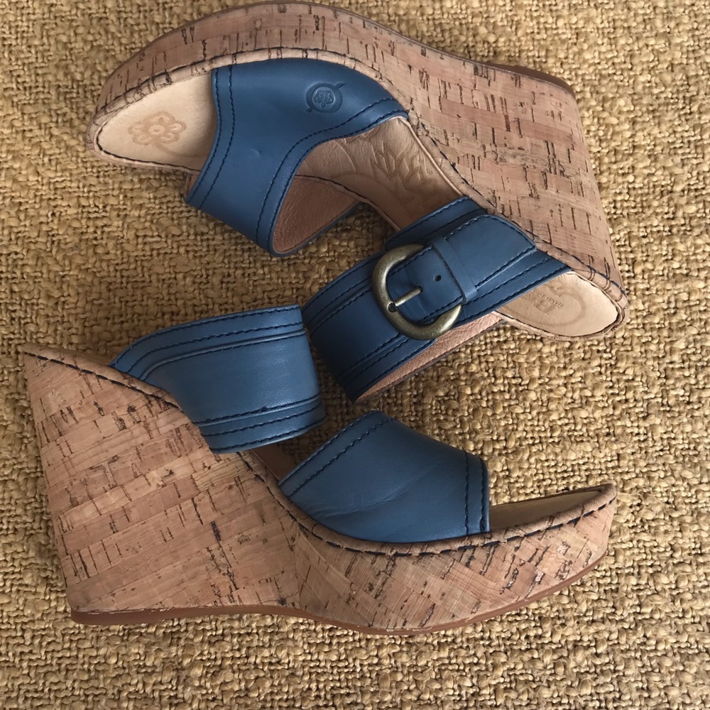 NEW Born cork wedges sz 7